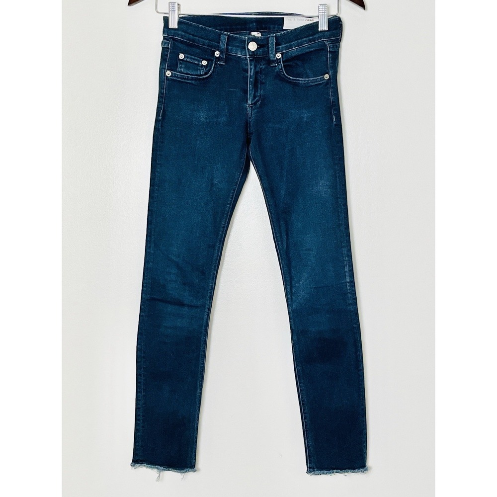 Rag & Bone Capri Jeans Women's 24 Dark Wash Stretch Quiet Luxury Dark Naturalism - Picture 2 of 7
